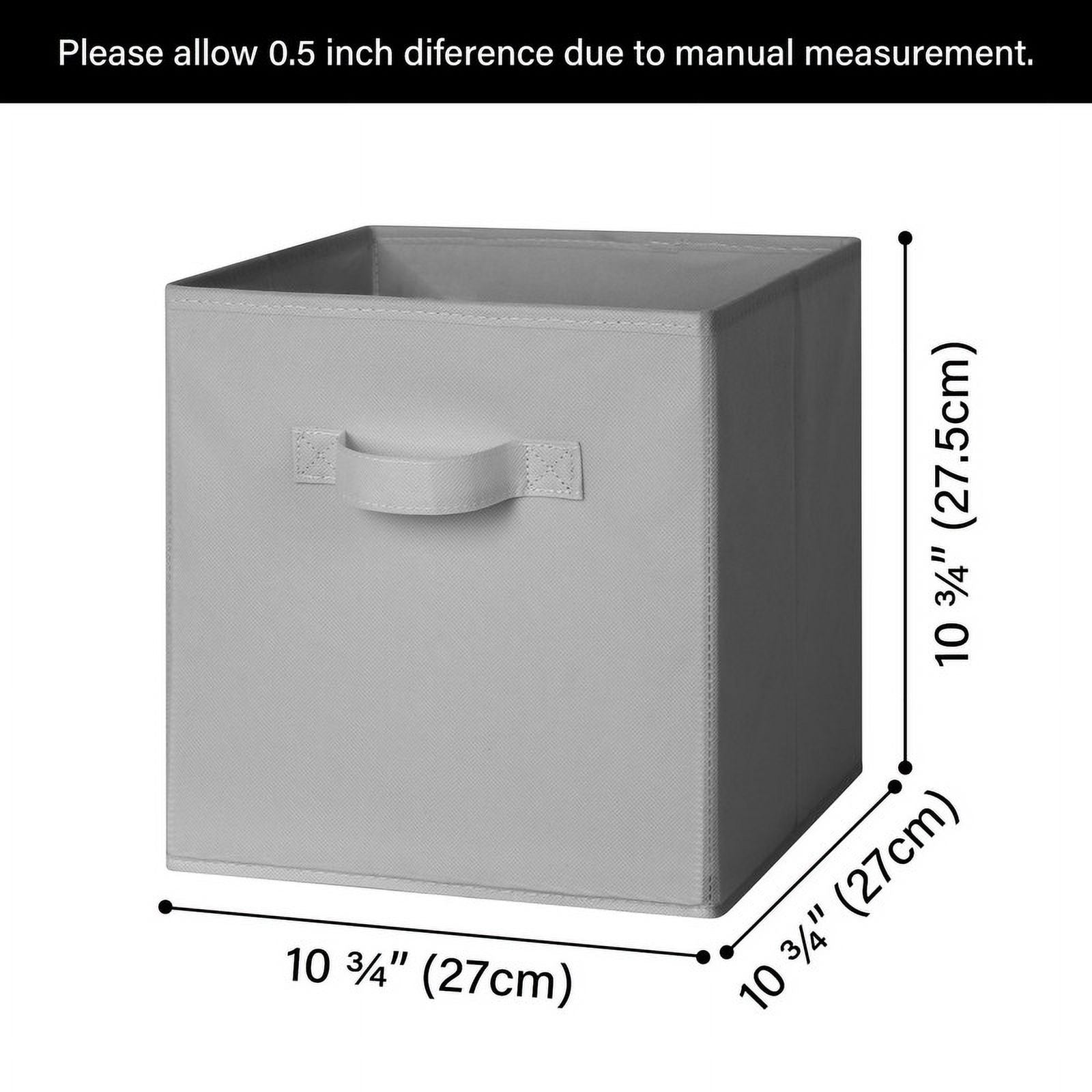 11 Inch Foldable Fabric Baskets for Organizing,6 Pack Grey Cloth Storage Bins with Handle for Home Bedroom – Everyday Household Format with a Practical Everyday Design