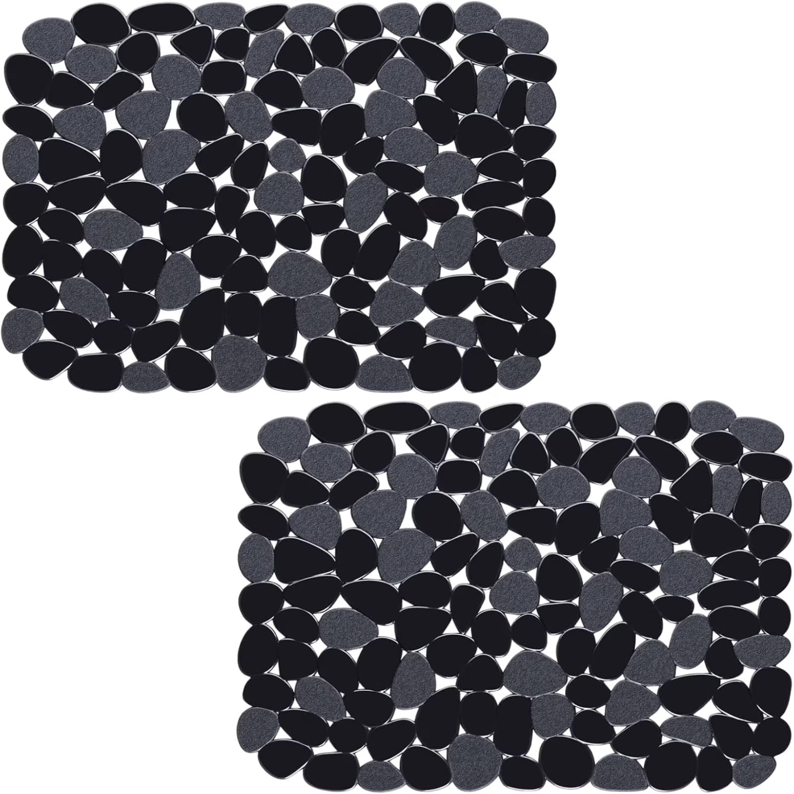 Bligli Pebble Sink Mat 2-Pack - PVC Kitchen Protector for Stainless Steel/Ceramic Dish Drying Mat for Dishes 15.7" x 11.8" Black – Durable Stainless Steel Construction with a Practical Everyday Design