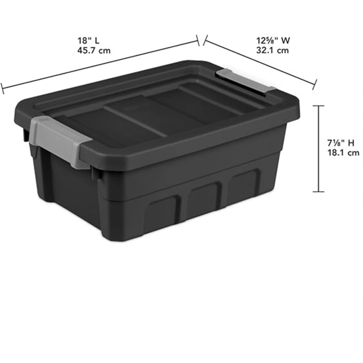 6-Pack Plastic Storage Bins with Lids Stackable Containers 4 Gallon Black – Stackable Organization with a Practical Everyday Design