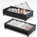 Wooden Under Bed Storage with Wheels Rolling Under the Bed Storage Bins with Removable Lid Metal Under Bed Drawers for Clothes and Shoes in Bedroom or Living Room(Black Wood-2pack) – Easy-Roll Mobility with a Practical Everyday Design