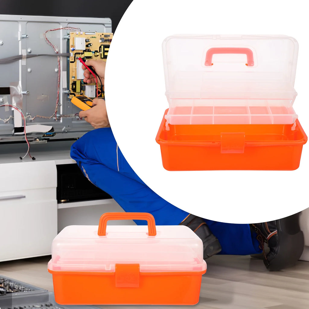 Wicker Three Layer Storage Box Household Tool Box Office 32X17CM Orange – Practical Home Organization with a Practical Everyday Design
