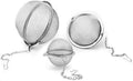 3pcs Stainless steel fine mesh seasoning ball kitchen soup spice stew filter kitchen tool metal tea bag tea ball (3pcs Round Shape),Silver,5cm/6cm/7cm – Durable Stainless Steel Construction with a Practical Everyday Design