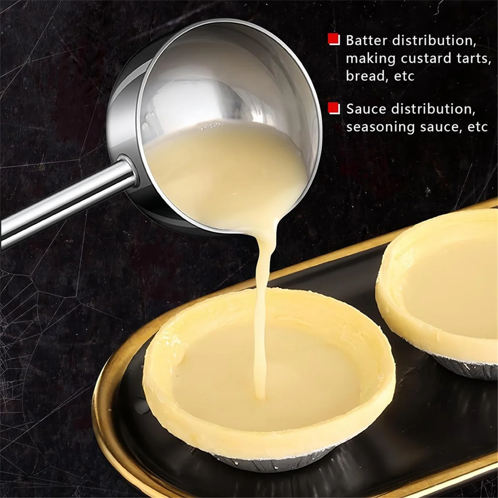 Small Soup Ladle Stainless Steel Metal Deep Spoon with Pour Spout 2 Oz Long Handle Gravy Ladles Heat- 10.5 Inch – Convenient Carry Handles with a Practical Everyday Design