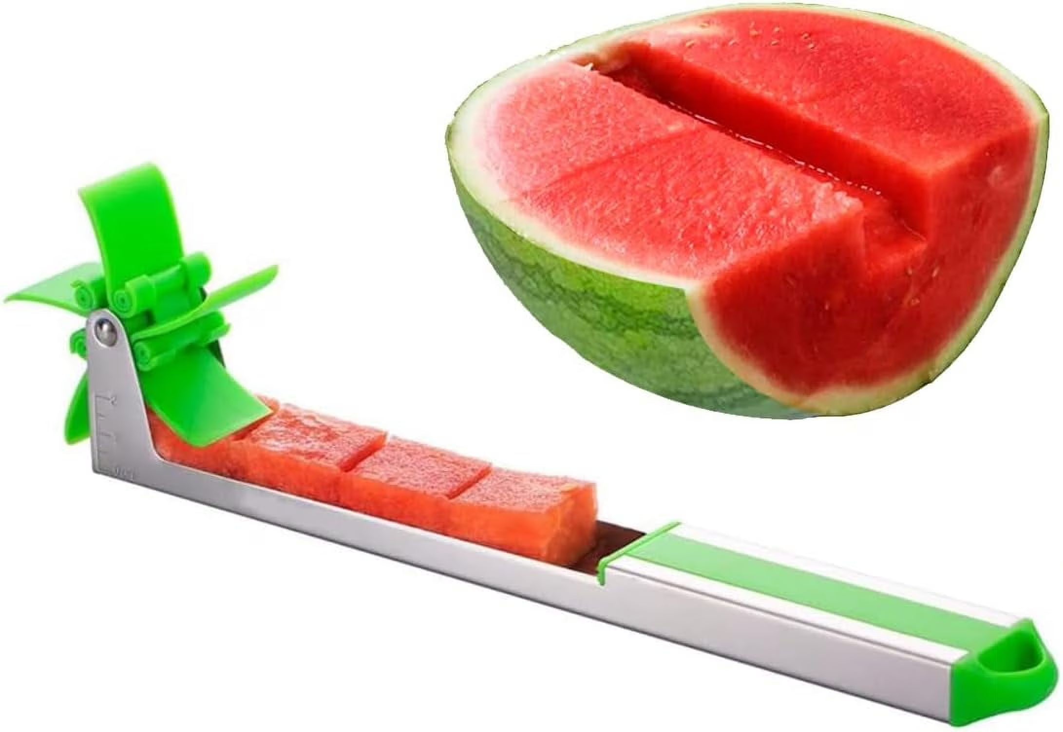 Watermelon Windmill Cutter Slicer Stainless Steel Shape Fruit Tools Quickly Cut Tool Kitchen Gadgets with Melon Scoop – Durable Stainless Steel Construction with a Practical Everyday Design