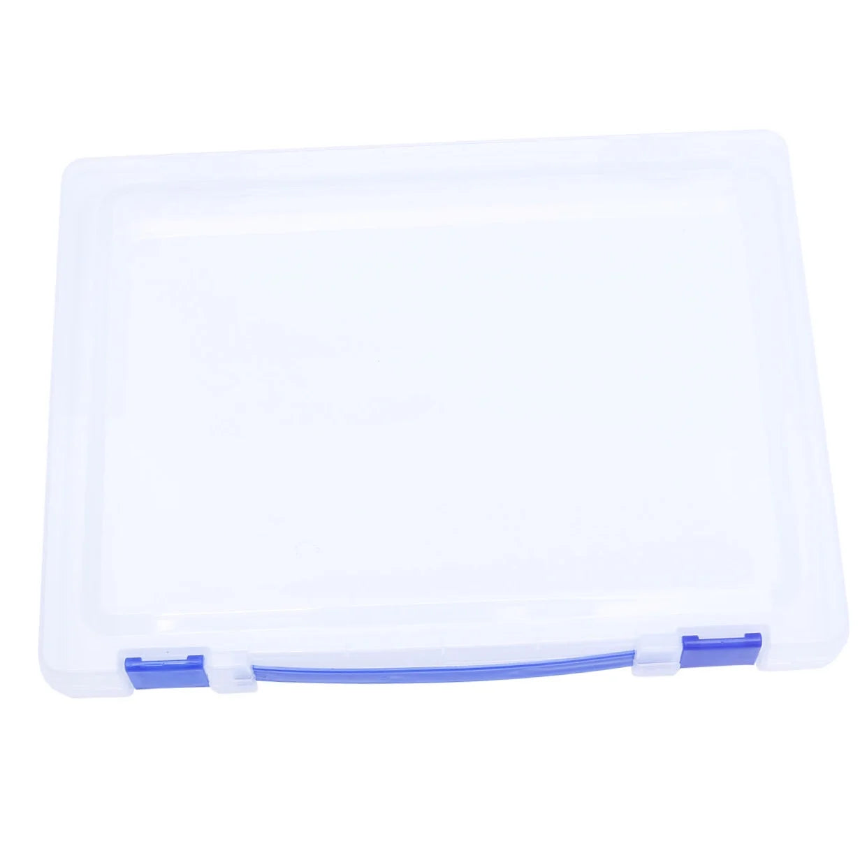 Transparent Storage Box Clear Plastic Document Paper Filling File Case Portable Ducoment Storage Holder with Blue Buckle – Everyday Household Format with a Practical Everyday Design
