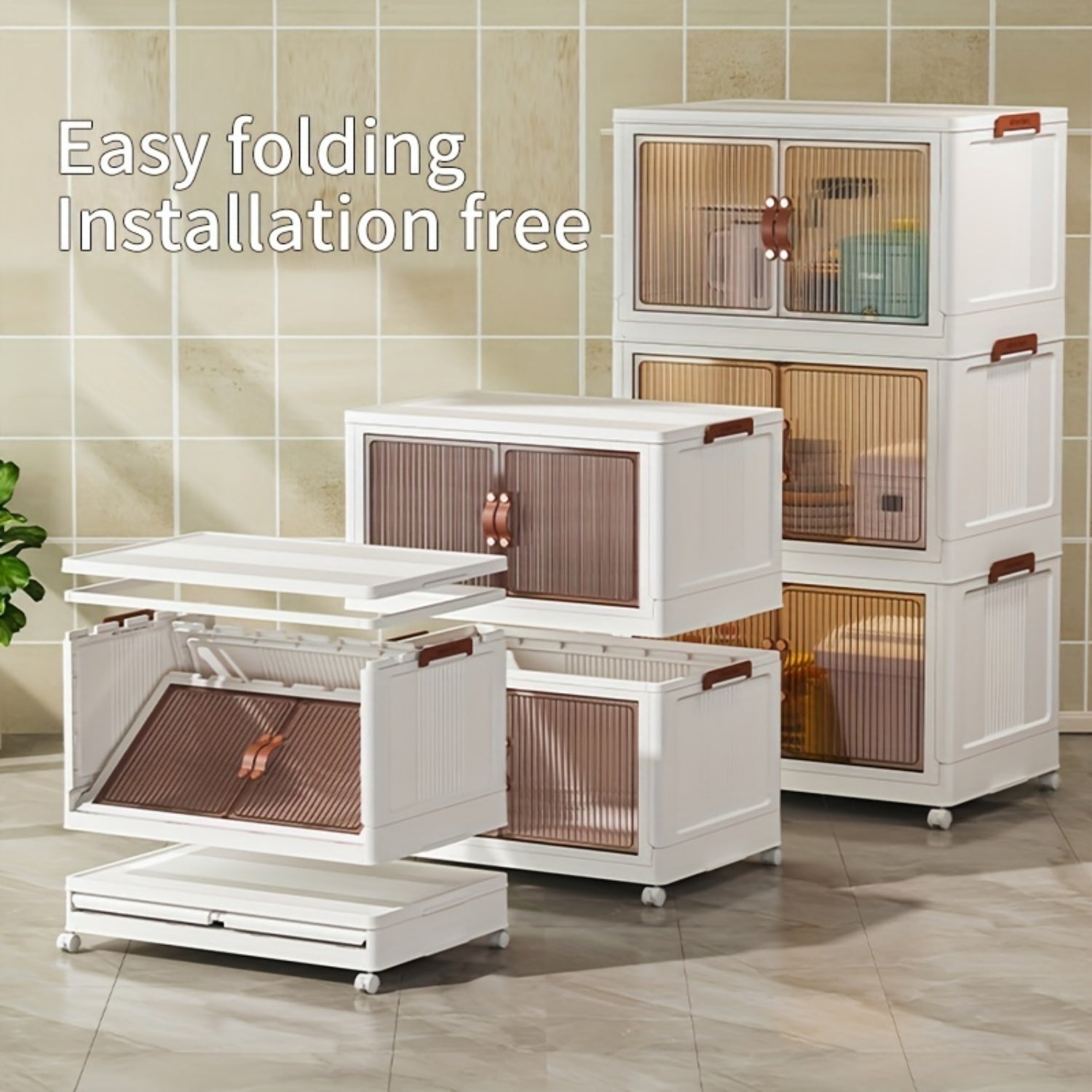 5-layer folding storage box magnetic cabinet door plastic drawer storage rack suitable for bedrooms study rooms toy rooms offices easy and convenient to move multi-layer storage box – Practical Home Organization with a Practical Everyday Design