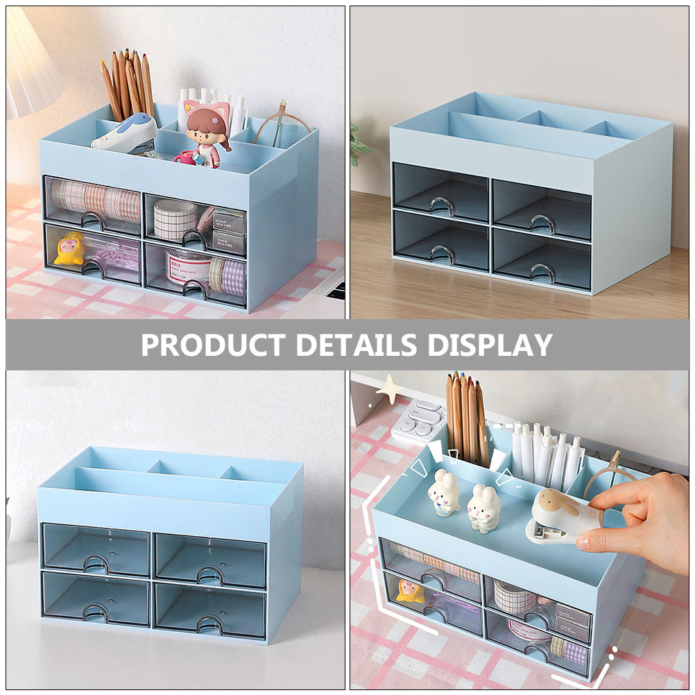 Storage Drawers Box Structure Multi-function Stationery Organizer – Multiroom Organization Format with a Practical Everyday Design