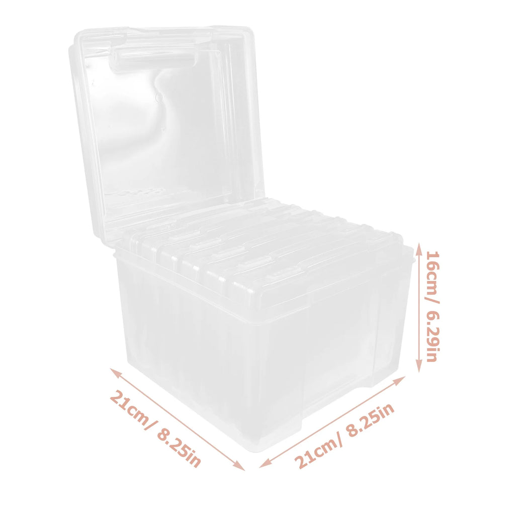 6Pcs Cards Storage Boxes Postcards Photos Organizing Cases Clear Plastic Storage Cases – Clear-View Organization with a Practical Everyday Design