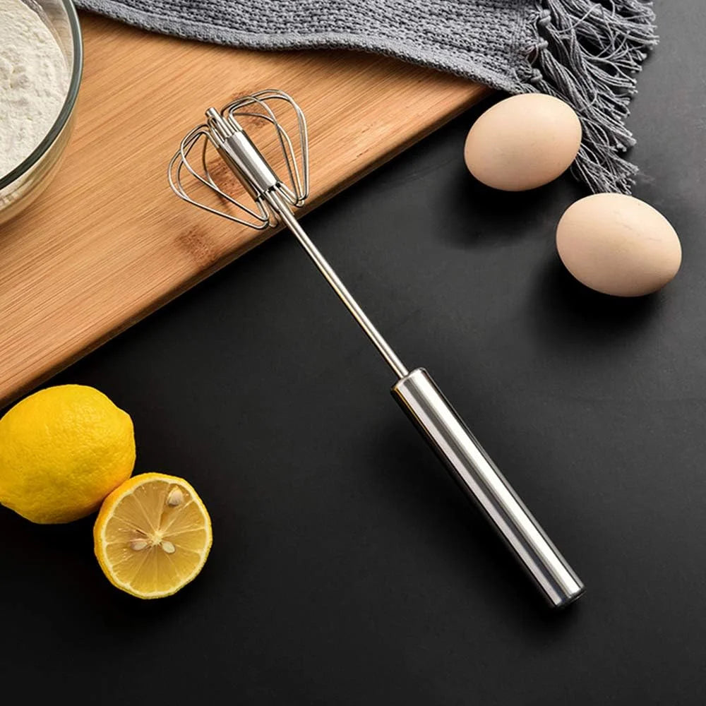 Egg Whisk,2 Pack Stainless Steel Home Kitchen Tool Hand Easy Whisk Egg Beater Manual Mixer Blender for Whisking Beating & Stirring. – Durable Stainless Steel Construction with a Practical Everyday Design