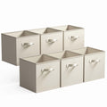 13 Inch Fabric Storage Cubes - Sturdy Collapsible Storage Bins & Handle，Storage Organizer for Organizing Beige Storage Baskets 6-Pack – Everyday Household Format with a Practical Everyday Design