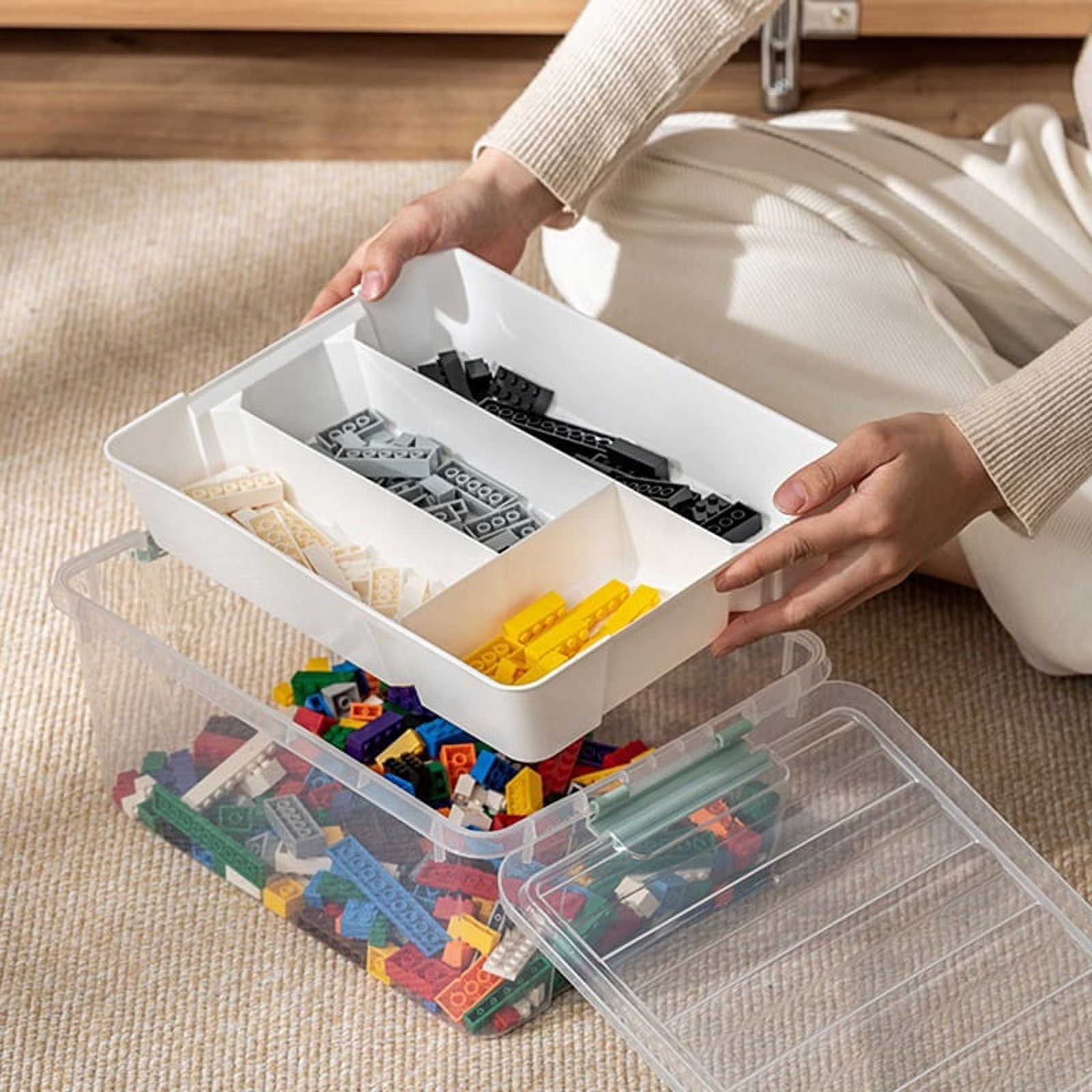 Plastic Stackable Storage Container Bin Box Tote with Lid for Home – Stackable Organization with a Practical Everyday Design