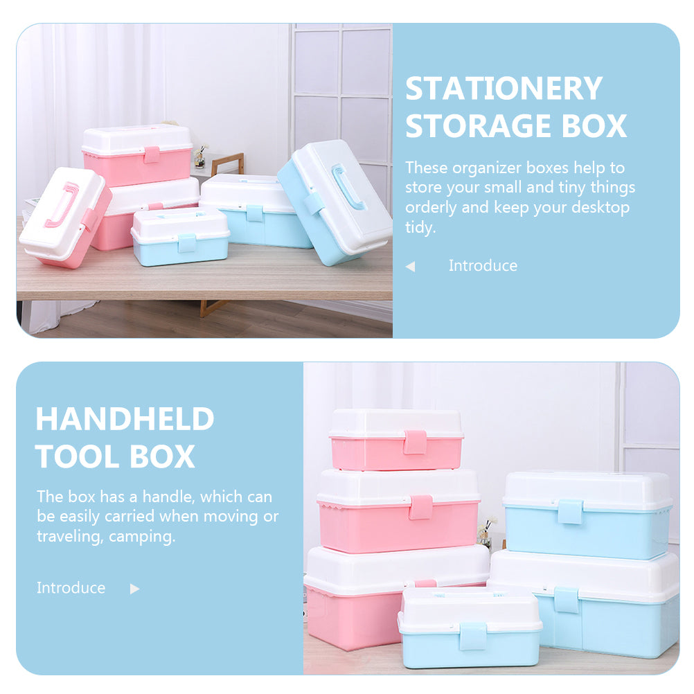 Organizer Boxes Art Tools Storage Container Blue Child – Practical Home Organization with a Practical Everyday Design