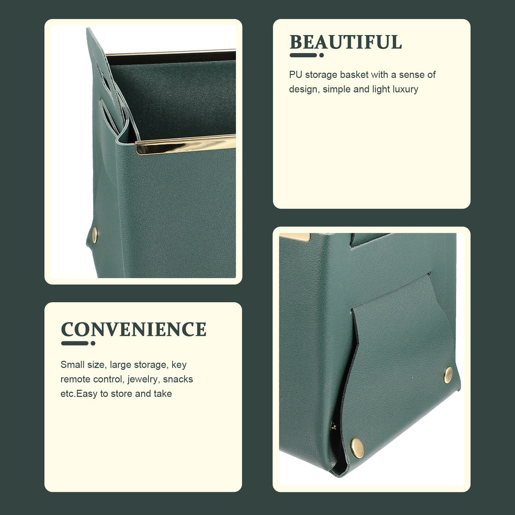 Storage Basket Cube Leather Lightweight Box Home Use Organizer – Practical Home Organization with a Practical Everyday Design