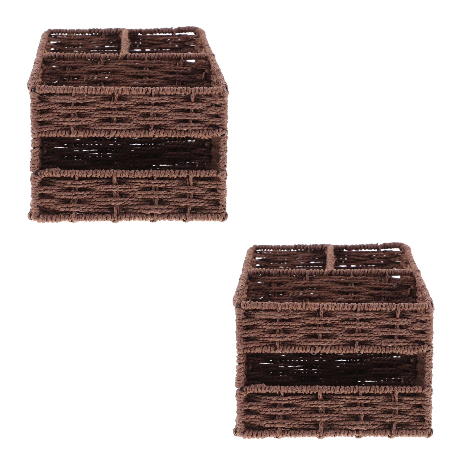 2pcs Desktop Storage Container Home Office Storage Box Sundries Small Items Organizer – Practical Home Organization with a Practical Everyday Design
