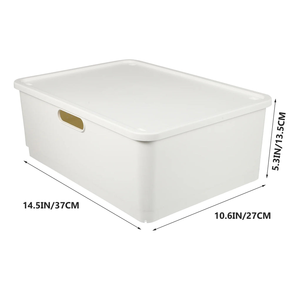 Storage Containers with Lids Japanese Box Organizing Desktop – Secure Lid Design with a Practical Everyday Design