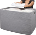 118L XXXLarge Cotton Rope Storage Basket Oversized Blanket Basket Used for Organizing Dirty Clothes in Living Room Bedroom Nursery Dog Toy Storage Bins 25" x 17" x 16",Grey – Practical Home Organization with a Practical Everyday Design
