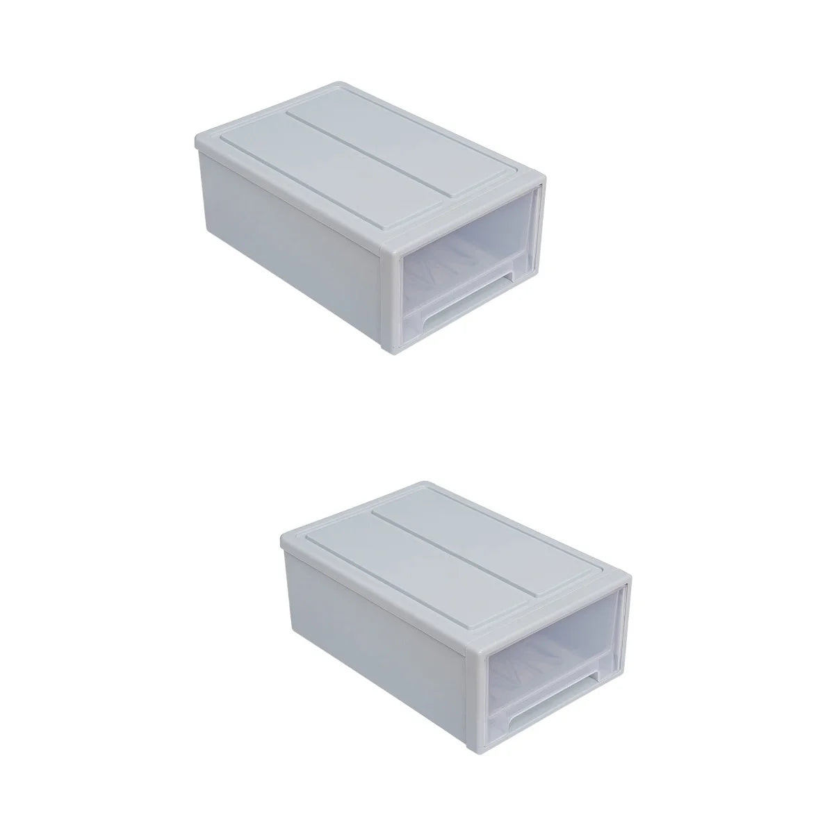 2pcs Drawer Clothes Storage Box- Out Drawer Container for Organizing Mens and Shoes Sandals Wedges Flats Heels and Accessories Blue – Practical Home Organization with a Practical Everyday Design