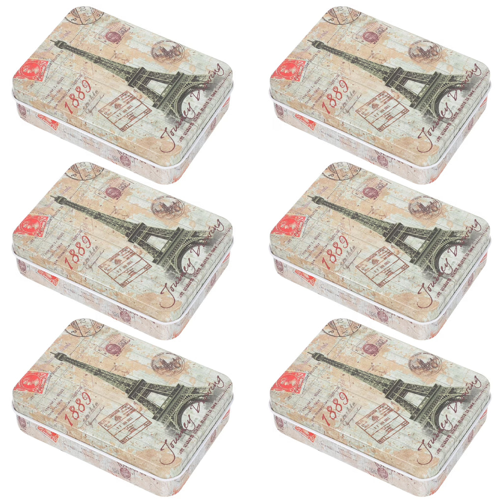6 Pcs Desktop Storage Boxes Case Pantry Organizers and Clear Greeting Card – Clear-View Organization with a Practical Everyday Design