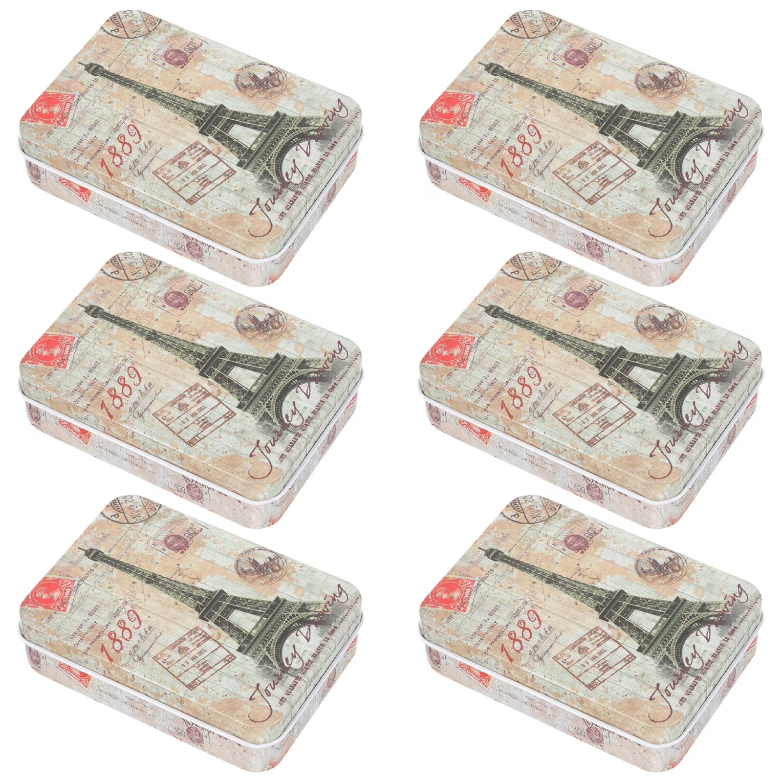 6 Pcs Desktop Storage Boxes Case Pantry Organizers and Clear Greeting Card – Clear-View Organization with a Practical Everyday Design