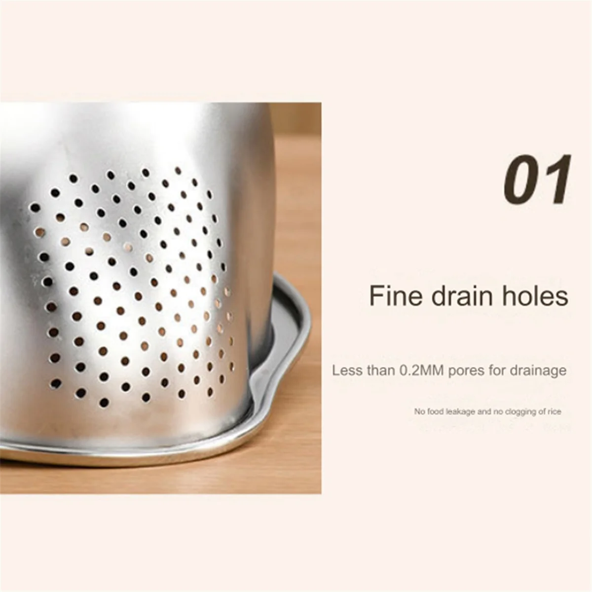 Rice Washer Strainer Bowl Stainless Steel Washing Colander Fruit and Vegetable Kitchen Tool A – Durable Stainless Steel Construction with a Practical Everyday Design