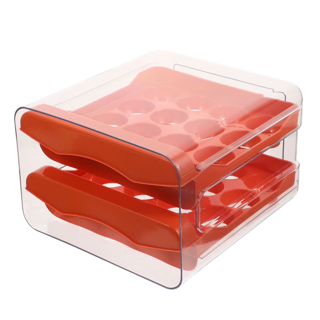 Holder Decor Egg Storage Box Egg Storage Shelf 21.5x22.5x14cm Orange – Practical Home Organization with a Practical Everyday Design