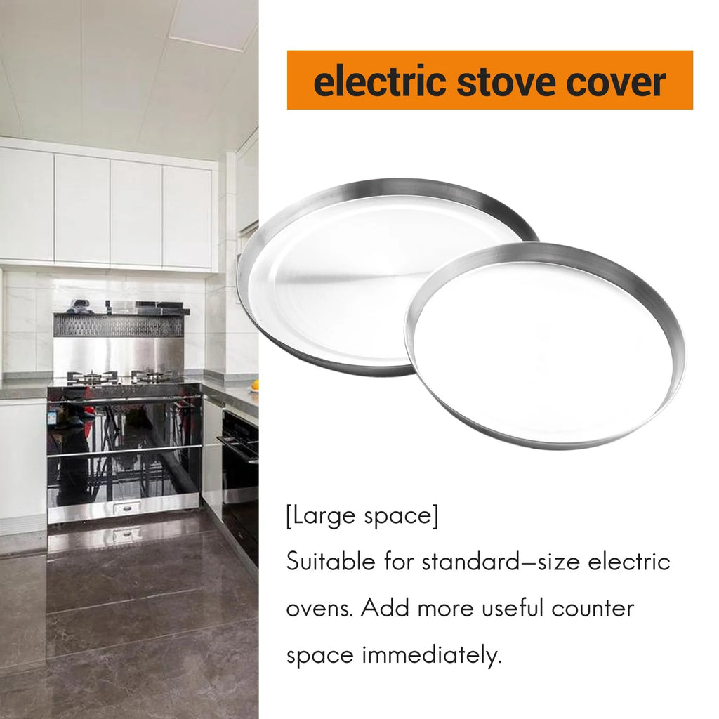 4Pcs Stainless Steel Hob Covers Stove Plate Top Cooker Protector Kit Set Utensils 17/21CM Kitchen Accessories – Durable Stainless Steel Construction with a Practical Everyday Design