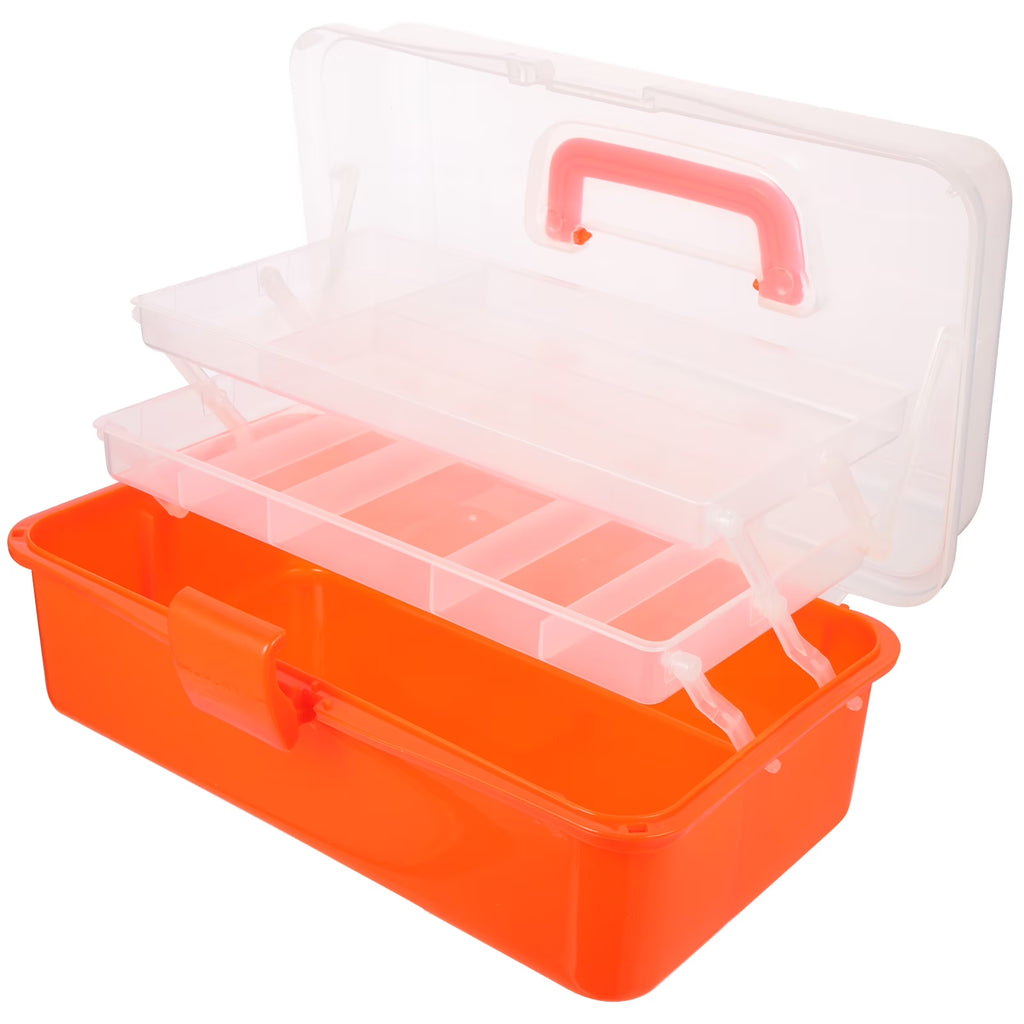 Wicker Three Layer Storage Box Household Tool Box Office 32X17CM Orange – Practical Home Organization with a Practical Everyday Design