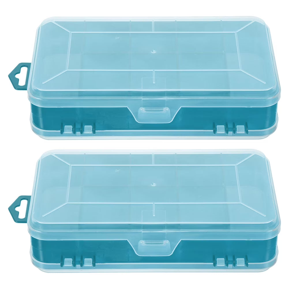 2 Pcs Small Parts Container Plastic Storage Containers Storage Box Green 18.00X9.00X4.00CM – Convenient Multi-Piece Set with a Practical Everyday Design