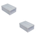 2pcs Drawer Clothes Storage Box- Out Drawer Container for Organizing Mens and Shoes Sandals Wedges Flats Heels and Accessories Blue – Practical Home Organization with a Practical Everyday Design