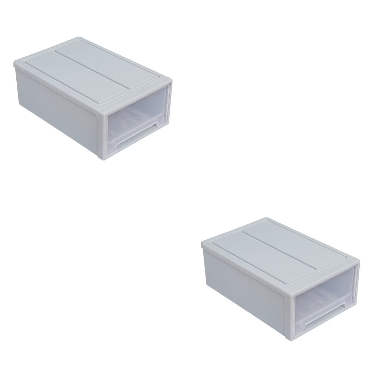 2pcs Drawer Clothes Storage Box- Out Drawer Container for Organizing Mens and Shoes Sandals Wedges Flats Heels and Accessories Blue – Practical Home Organization with a Practical Everyday Design