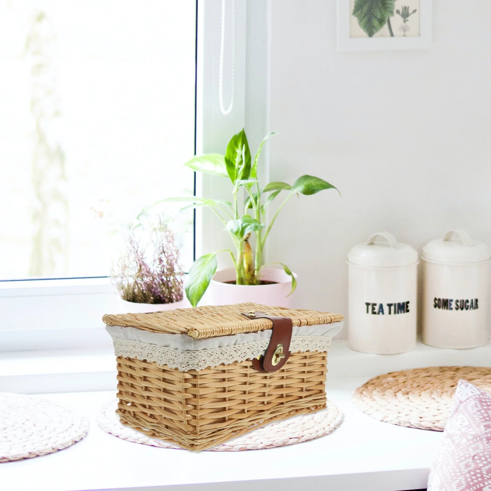Shelf Storage Boxes Tote Bins for with Lid Toy Organizer Sundries Container – Everyday Household Format with a Practical Everyday Design