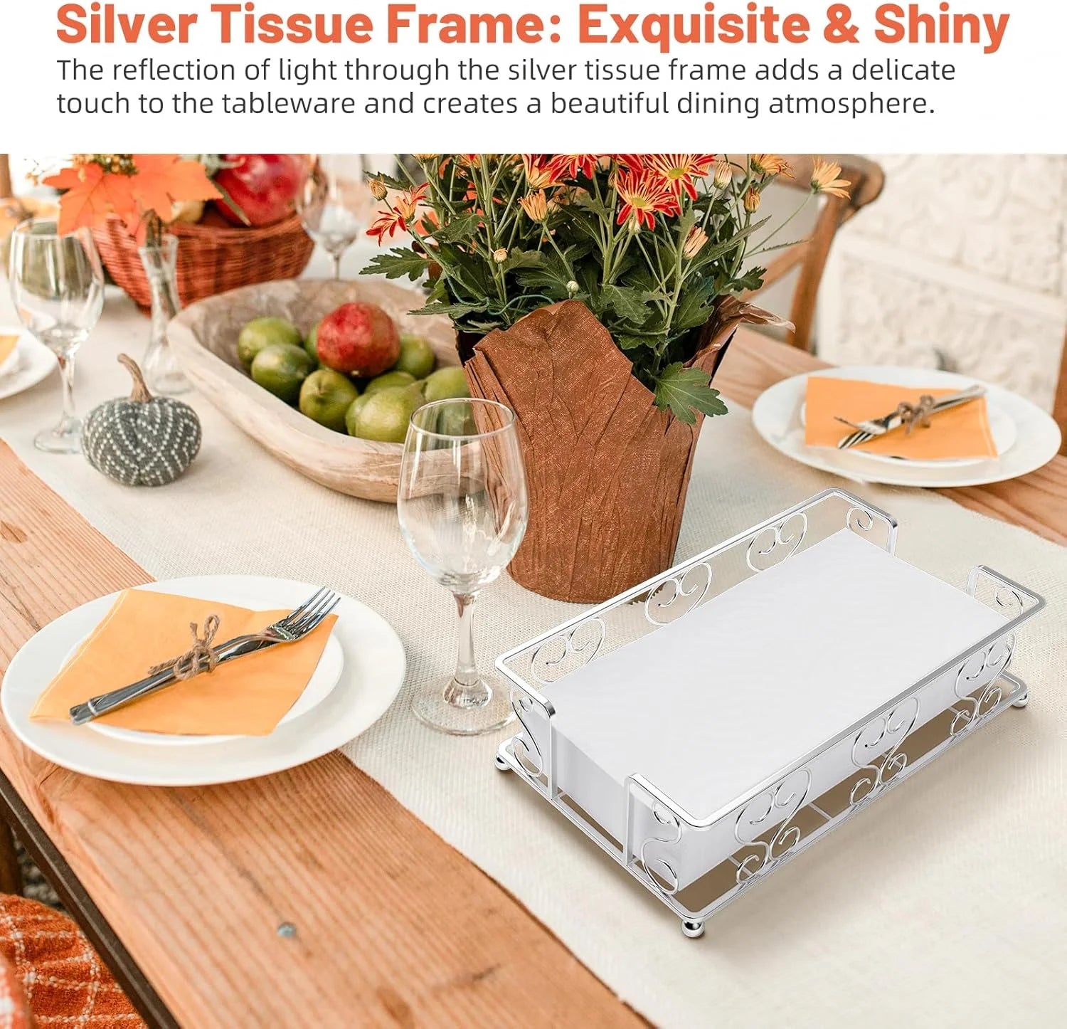 Napkin Holder & Guest Towel Tray - Stainless Steel Disposable Paper Towel Dispenser for Bathroom Table Kitchen Countertop Dinner Table Vanity – Durable Stainless Steel Construction with a Practical Everyday Design