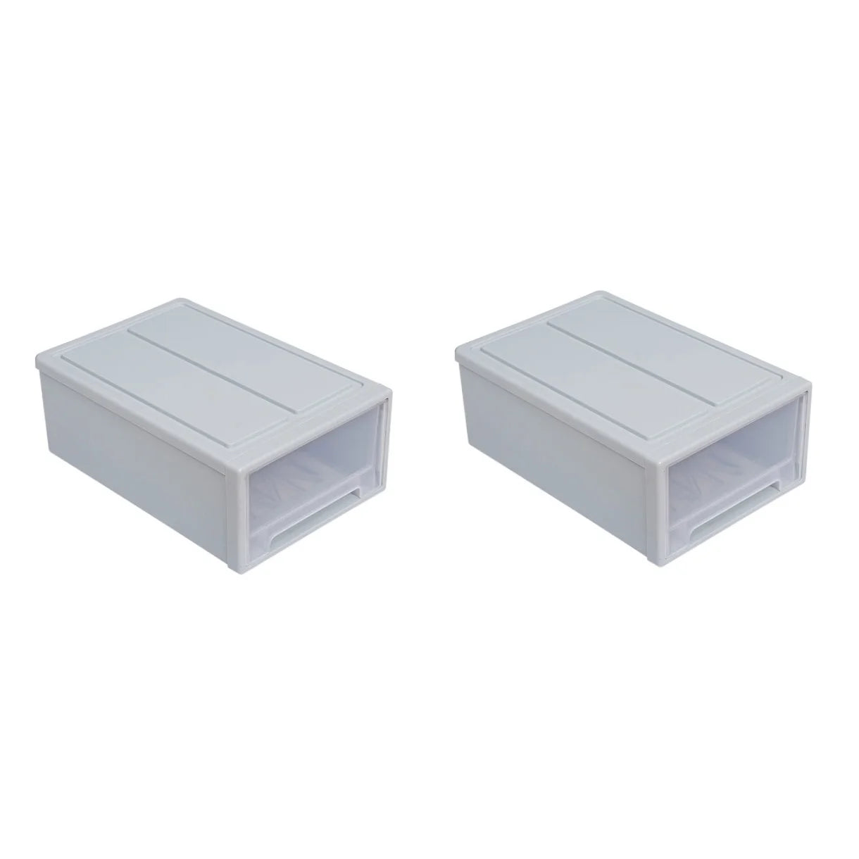 2pcs Drawer Clothes Storage Box- Out Drawer Container for Organizing Mens and Shoes Sandals Wedges Flats Heels and Accessories Blue – Practical Home Organization with a Practical Everyday Design
