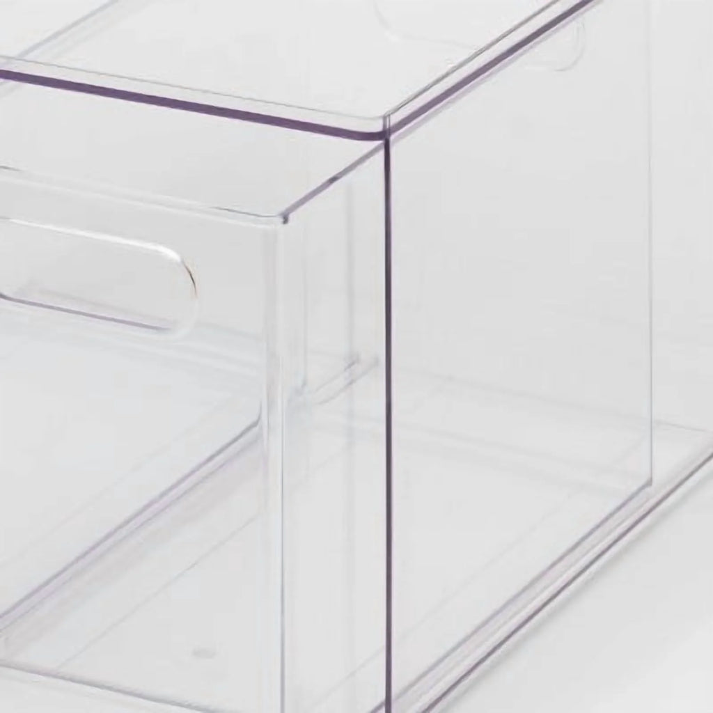 All Purpose 2 Drawer Storage ClearAcrylic Utility Bins,1352 Volume,H 12.6D 12.2 – Practical Home Organization with a Practical Everyday Design