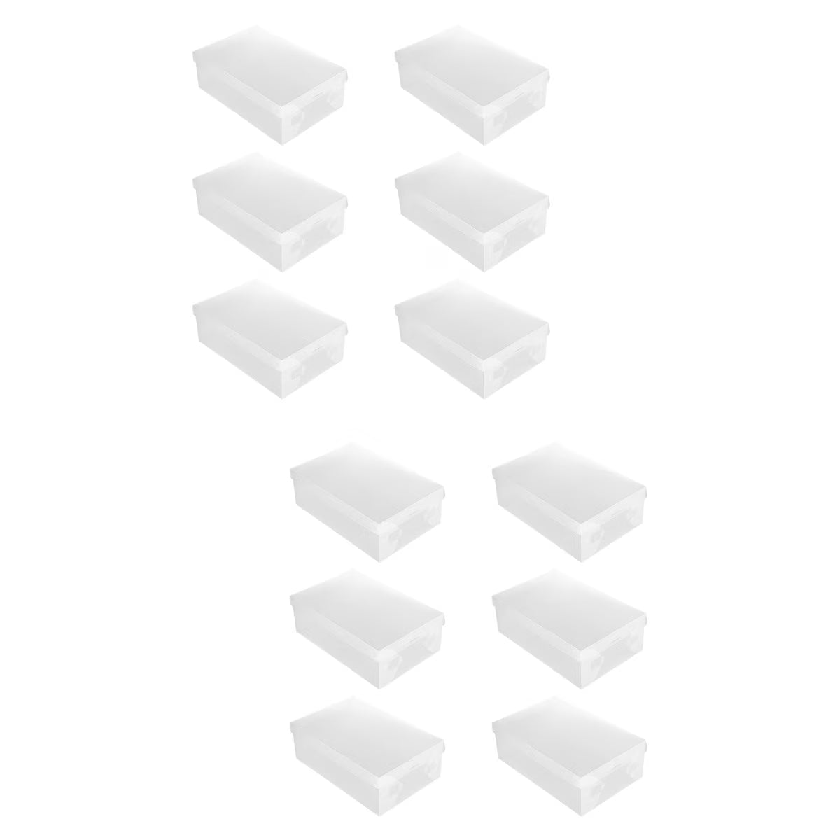 12 PCS Shoes Boxes Transparent Shoes Cases Plastic Storage Box Shoes Container for Home Shop 28x18x10cm – Clear-View Organization with a Practical Everyday Design