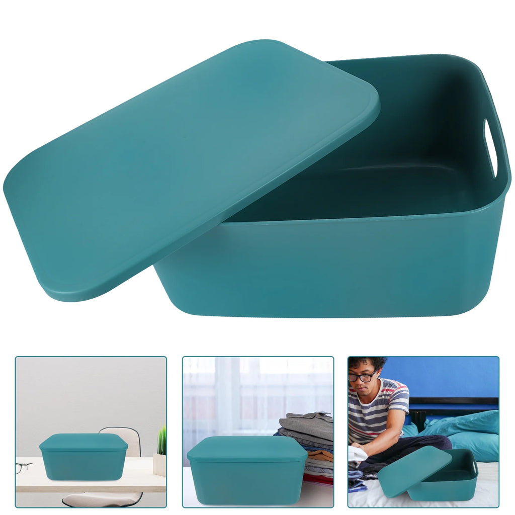 Extra Large with Lid Easy to Hold Storage Bin Office Box – Secure Lid Design with a Practical Everyday Design