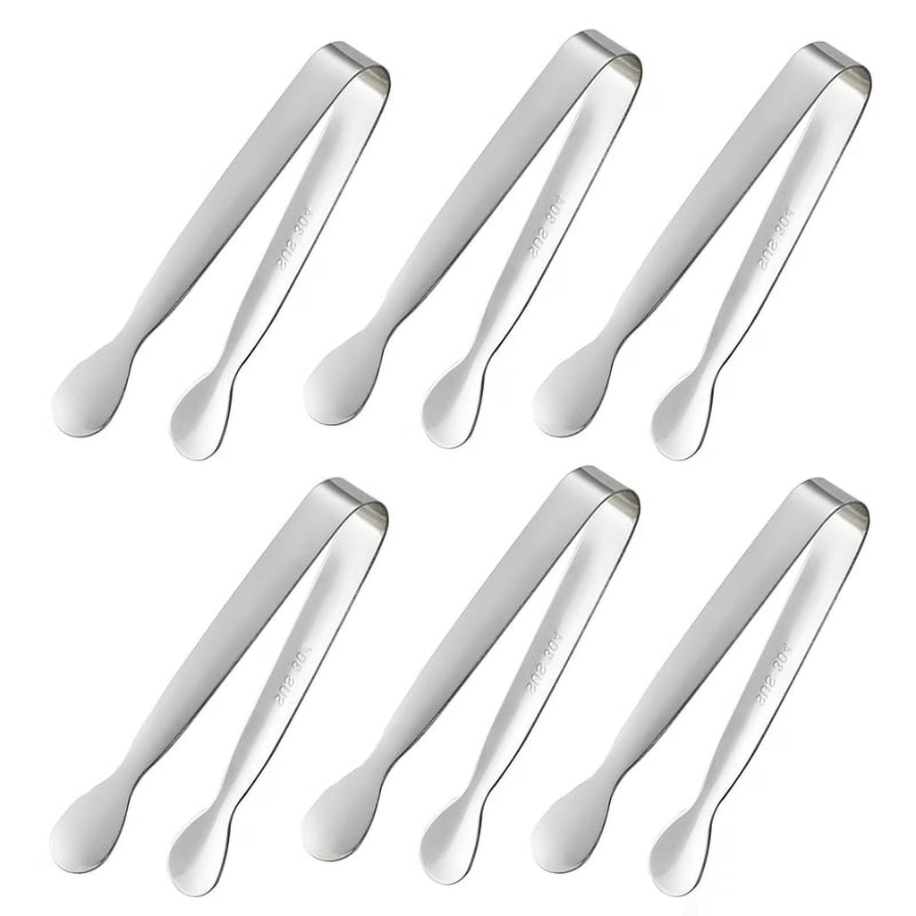 6PCS Mini Small Tiny Tongs 4.25Inch Stainless Steel Small Tongs for Serving Food Kitchen 304stainless Steel – Durable Stainless Steel Construction with a Practical Everyday Design