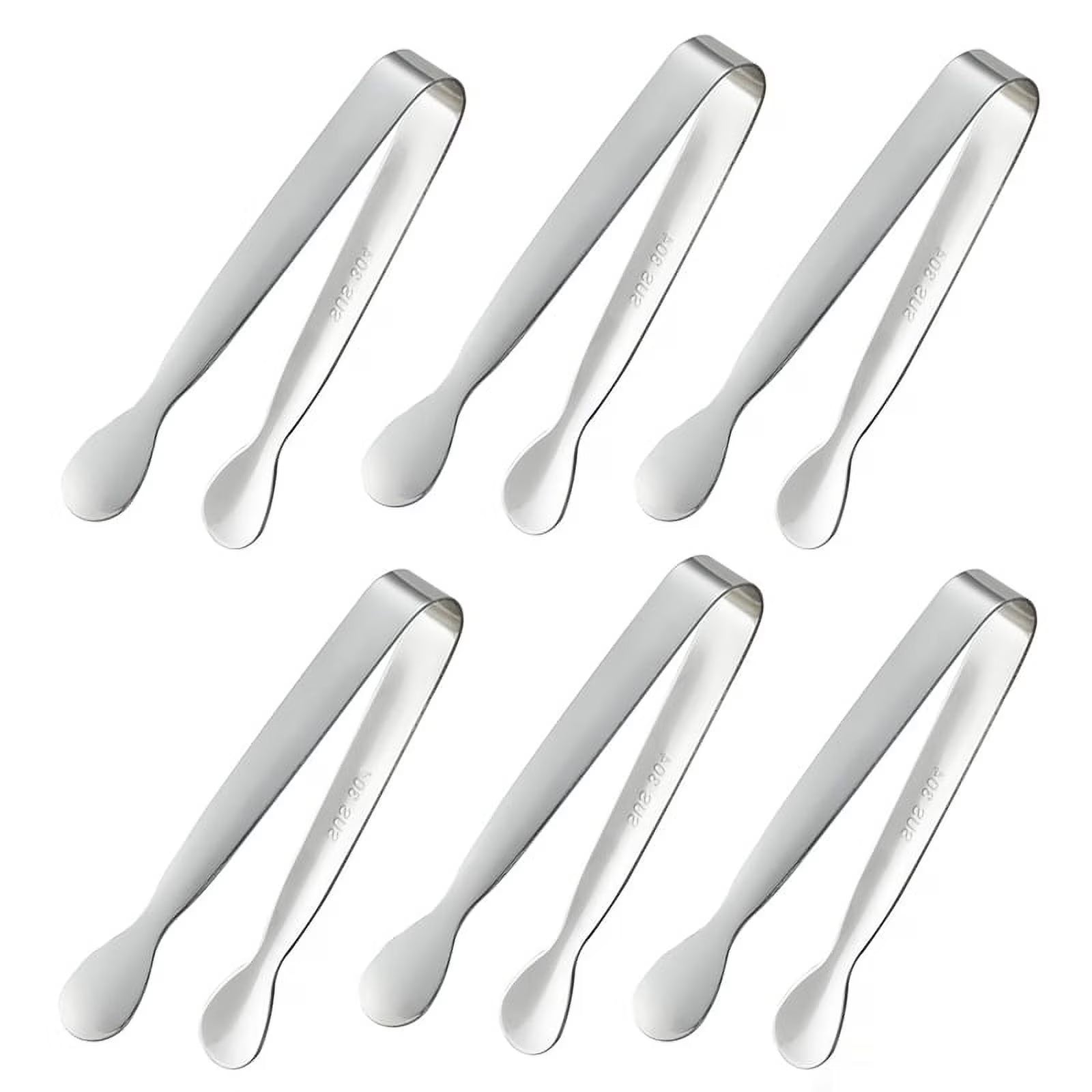 6PCS Mini Small Tiny Tongs 4.25Inch Stainless Steel Small Tongs for Serving Food Kitchen 304stainless Steel – Durable Stainless Steel Construction with a Practical Everyday Design