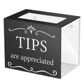 Tip Jars for Money Acrylic Cash Box Donation Bucket 6x4x5 Inch Storage Container Suggestion Raffle – Practical Home Organization with a Practical Everyday Design