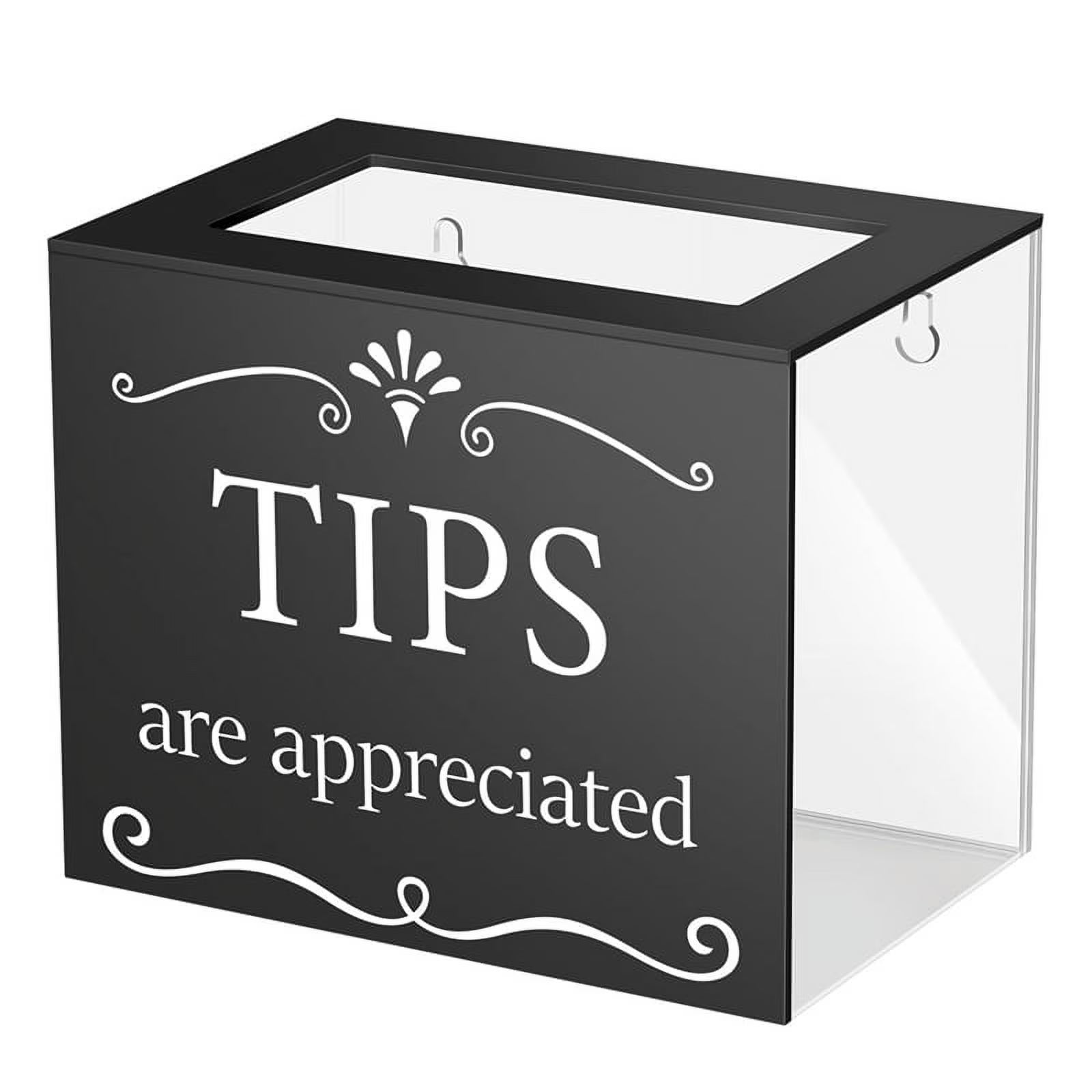 Tip Jars for Money Acrylic Cash Box Donation Bucket 6x4x5 Inch Storage Container Suggestion Raffle – Practical Home Organization with a Practical Everyday Design