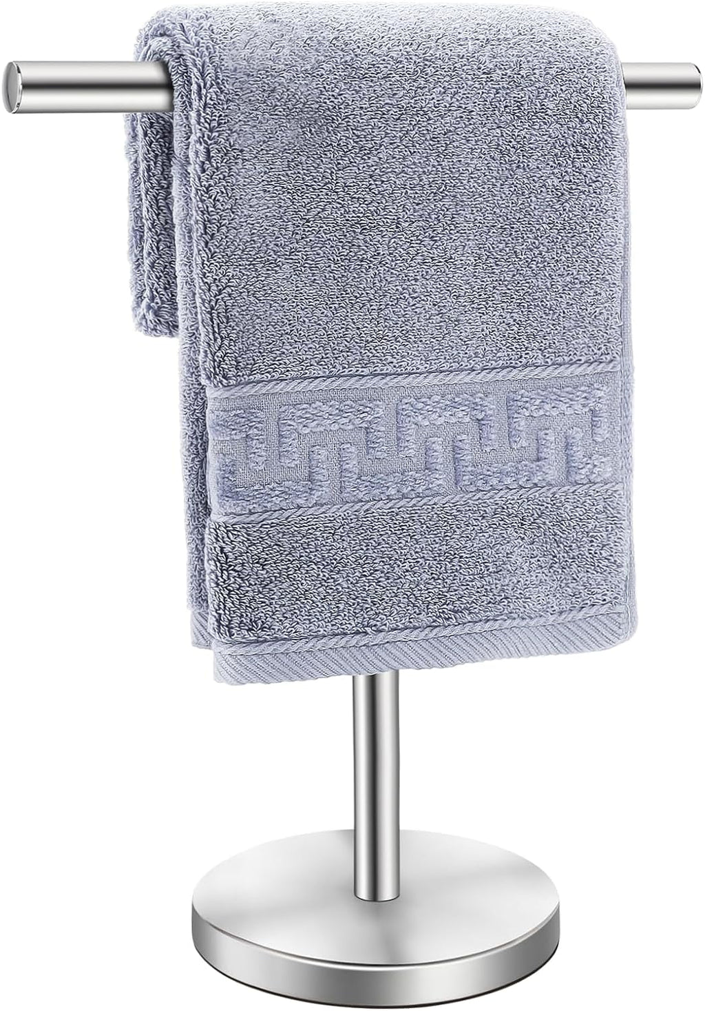 T-Shape Bath Hand Towel Holder Stand Stainless Steel Free Standing Hand Towel Rack with Heavy Base for Bathroom Kitchen & Countertop Matte Black – Durable Stainless Steel Construction with a Practical Everyday Design
