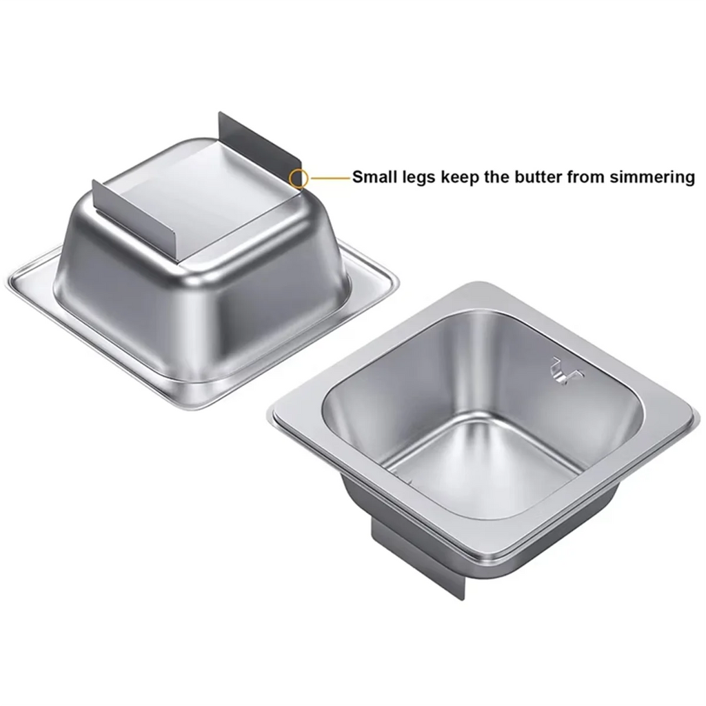 Stainless Steel Butter Wheel - Melted Dispenser for Even Spreading Essential Kitchen Gadget American Burgers – Durable Stainless Steel Construction with a Practical Everyday Design