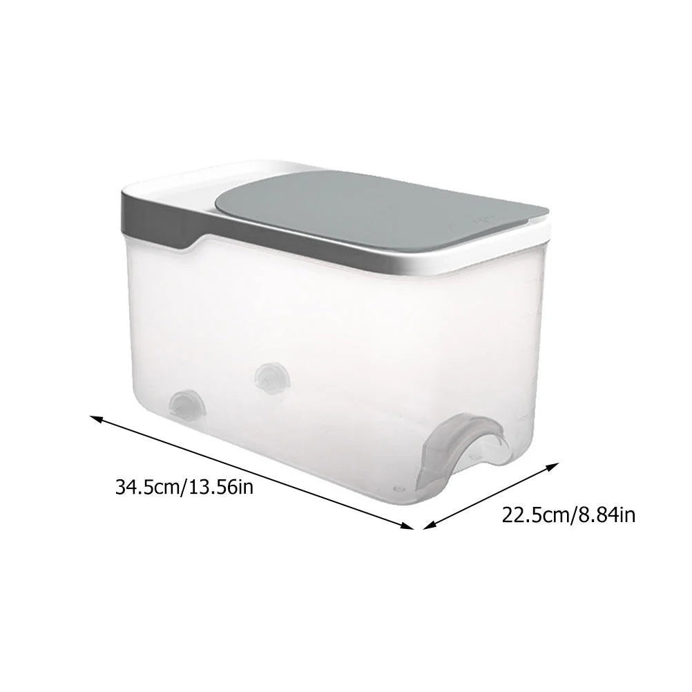 20 Catties Rice Storage Box Jar Cereal Container Dispenser Office Grey – Practical Home Organization with a Practical Everyday Design