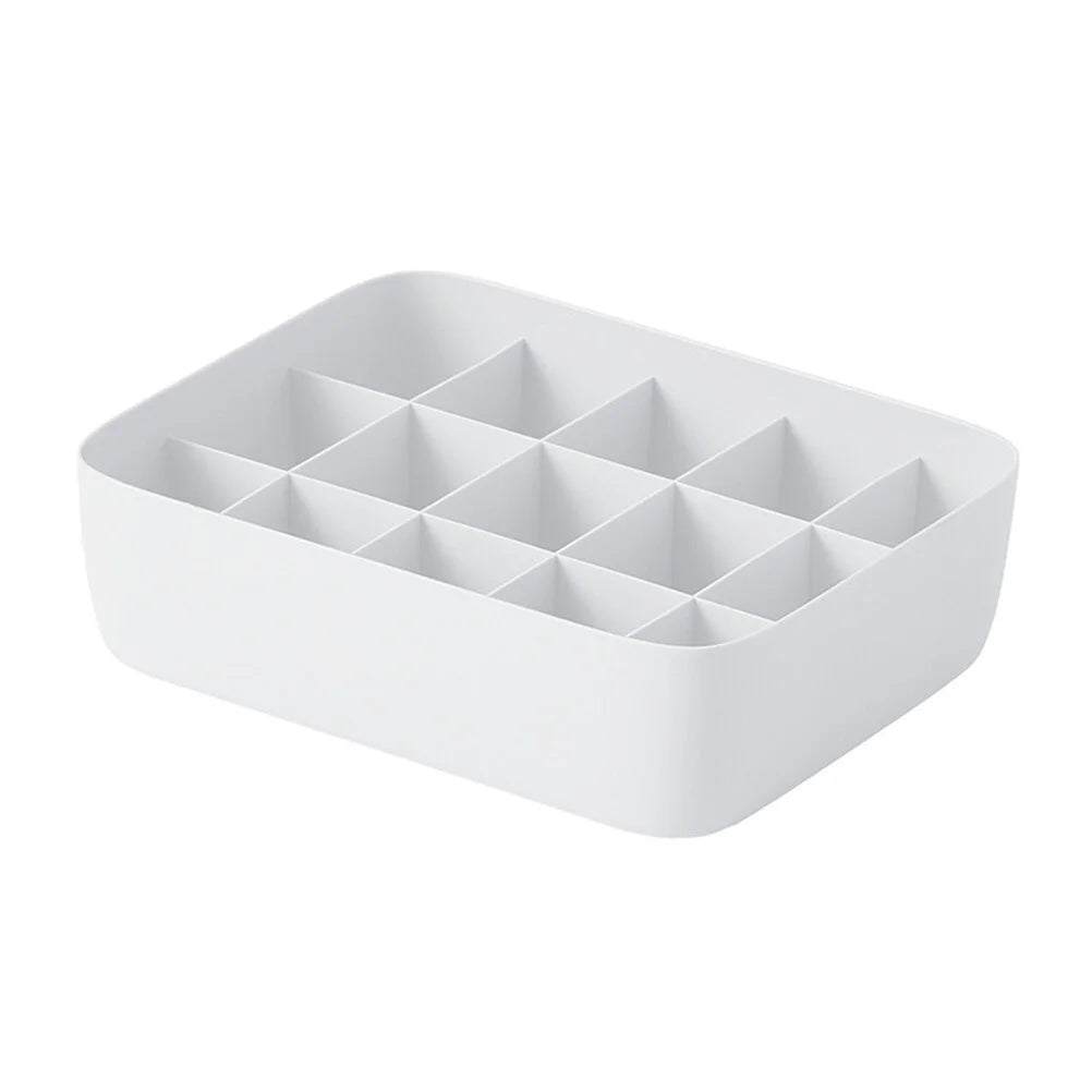 3pcs Underwear Storage Box Plastic Storage Basket Stackable Storage Container with 15-Compartment Divider for Bra Panties Socks(White) – Multiroom Organization Format with a Practical Everyday Design