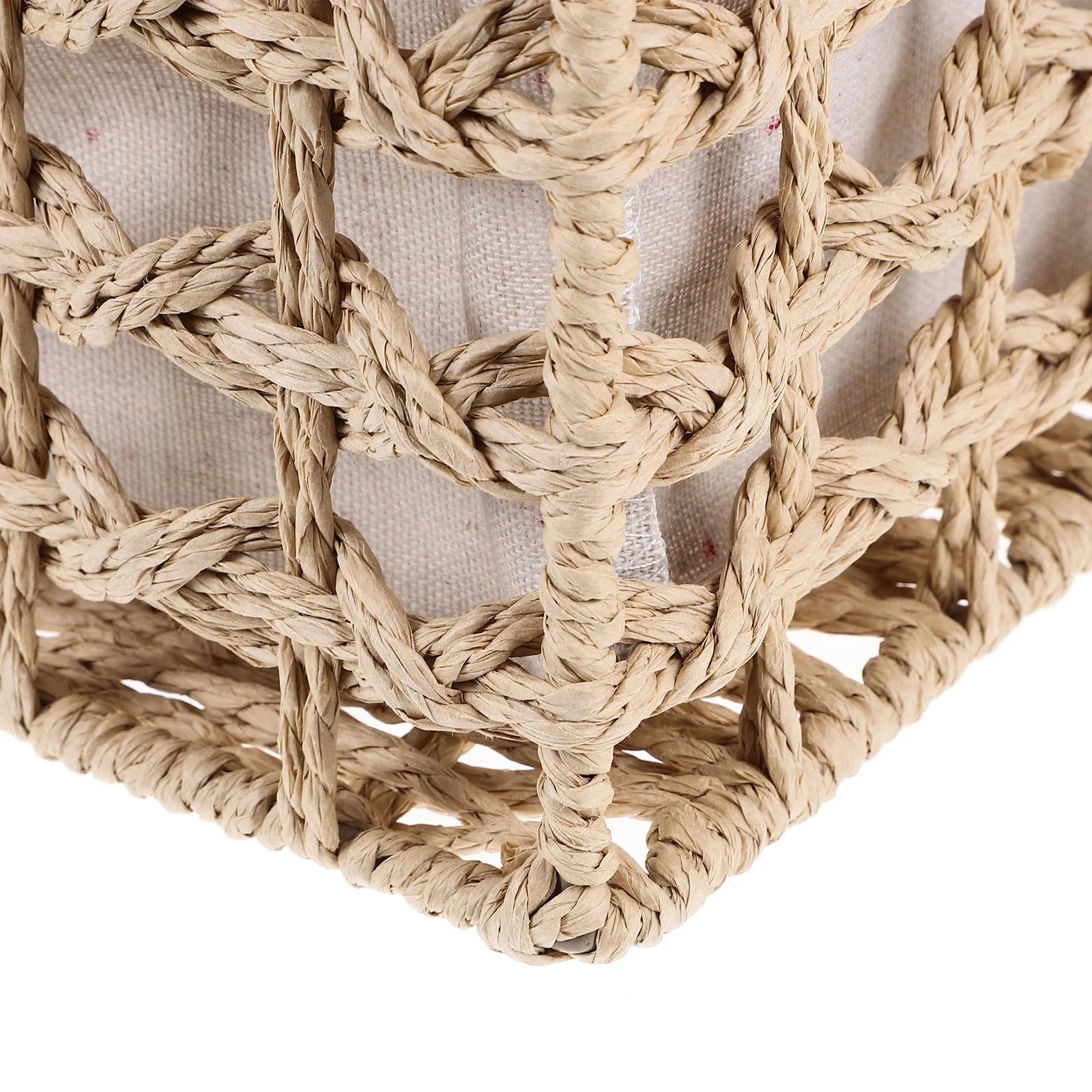 Rustic Storage Bins Grass Basket Cube Boxes with Lids Fabric Toy Sundries – Multiroom Organization Format with a Practical Everyday Design