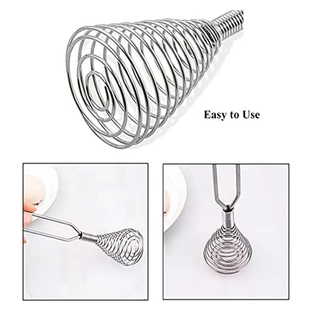 Stainless Steel Spring Coil Whisk Wire Whip-Cream Egg Beater -Cream Hand Mixer Kitchen Tool Accessories for Mixing – Durable Stainless Steel Construction with a Practical Everyday Design