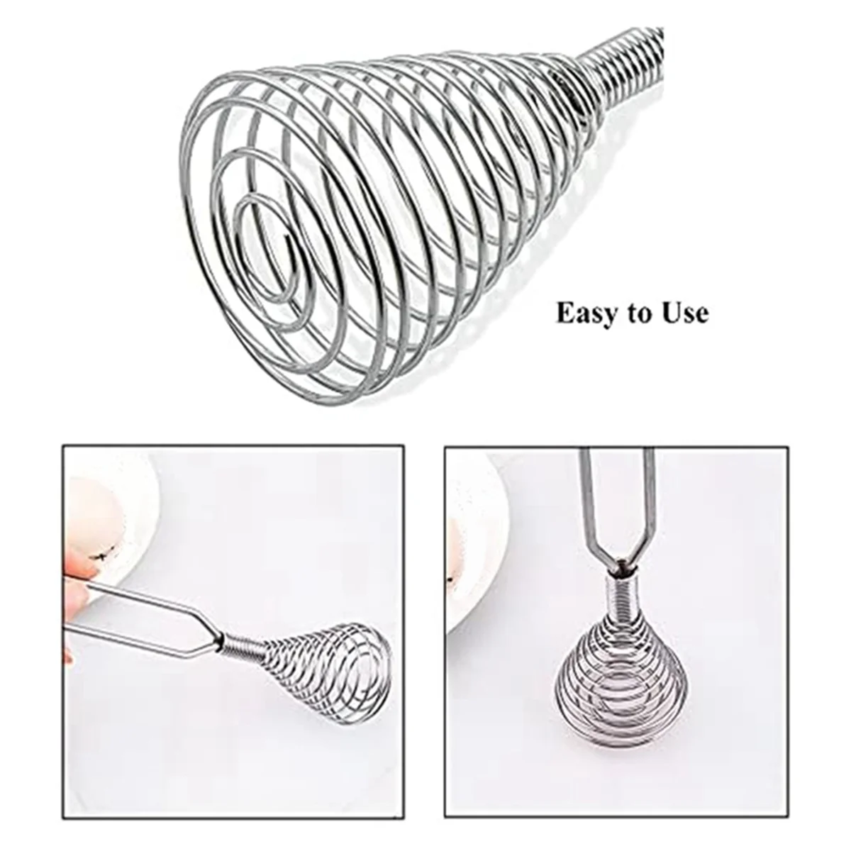 Stainless Steel Spring Coil Whisk Wire Whip-Cream Egg Beater -Cream Hand Mixer Kitchen Tool Accessories for Mixing – Durable Stainless Steel Construction with a Practical Everyday Design