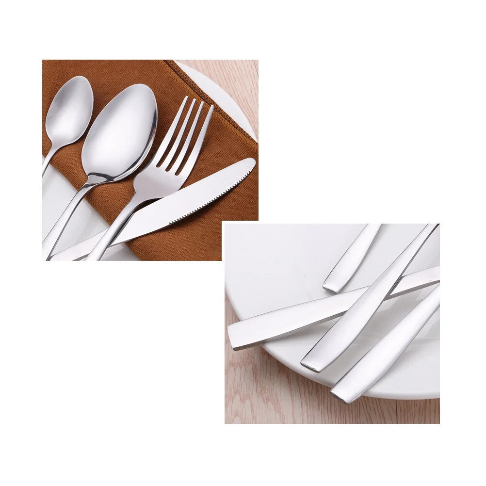 unbranded24 Pcs Stainless Flatware Steel Dish Drying Rack Countertop Cutlery Holder – Convenient Multi-Piece Set with a Practical Everyday Design