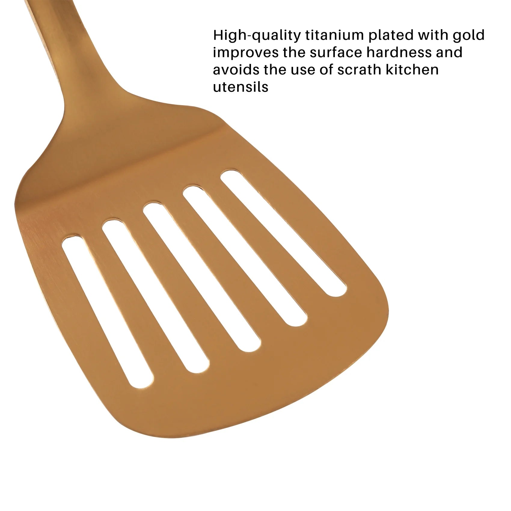 Stainless Steel Kitchen Utensils 5-Piece Cooking Trowel Set Tool Gold – Durable Stainless Steel Construction with a Practical Everyday Design