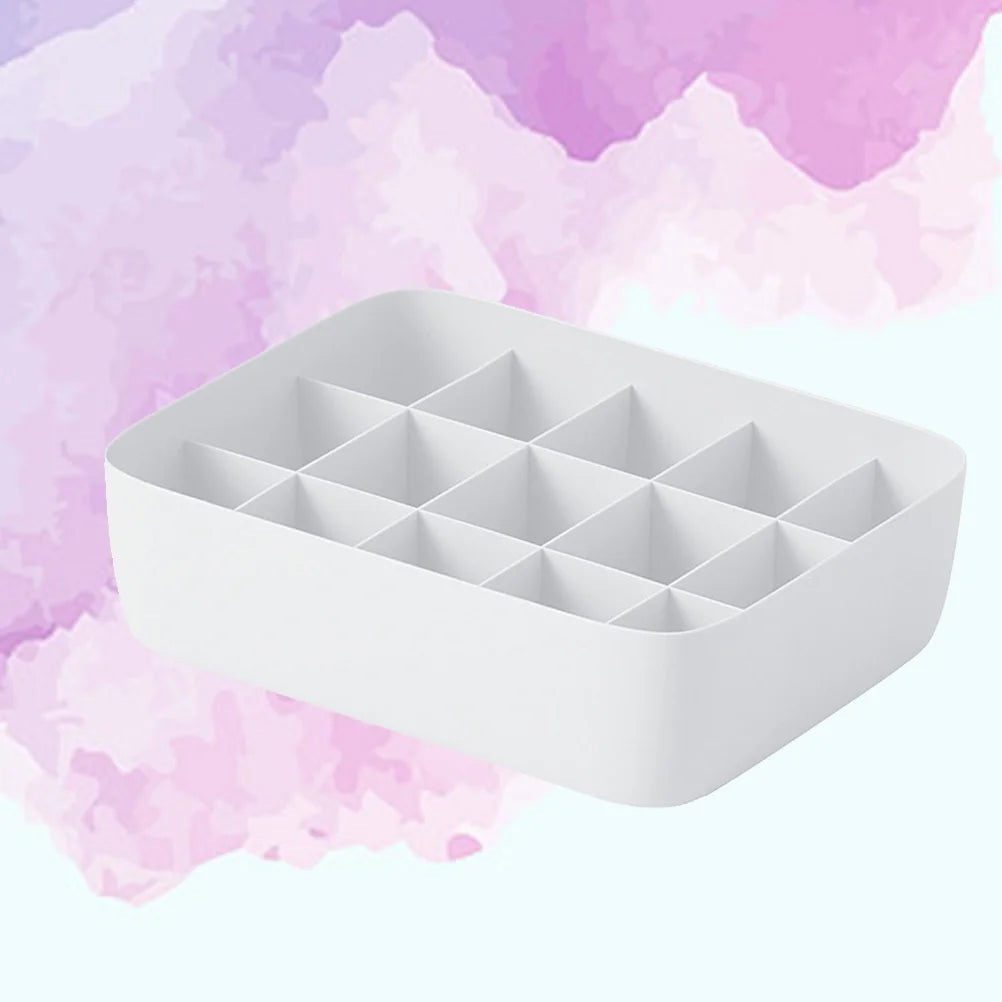 3pcs Underwear Storage Box Plastic Storage Basket Stackable Storage Container with 15-Compartment Divider for Bra Panties Socks(White) – Everyday Household Format with a Practical Everyday Design